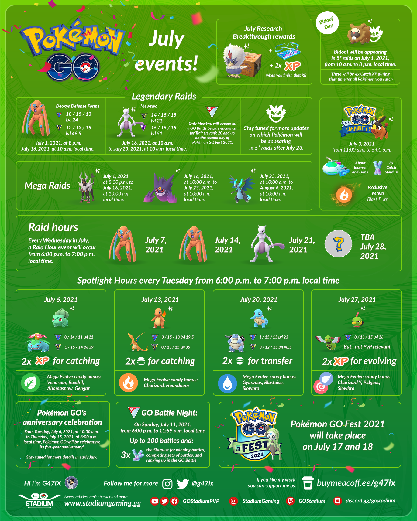 July 2021 Events Calendar